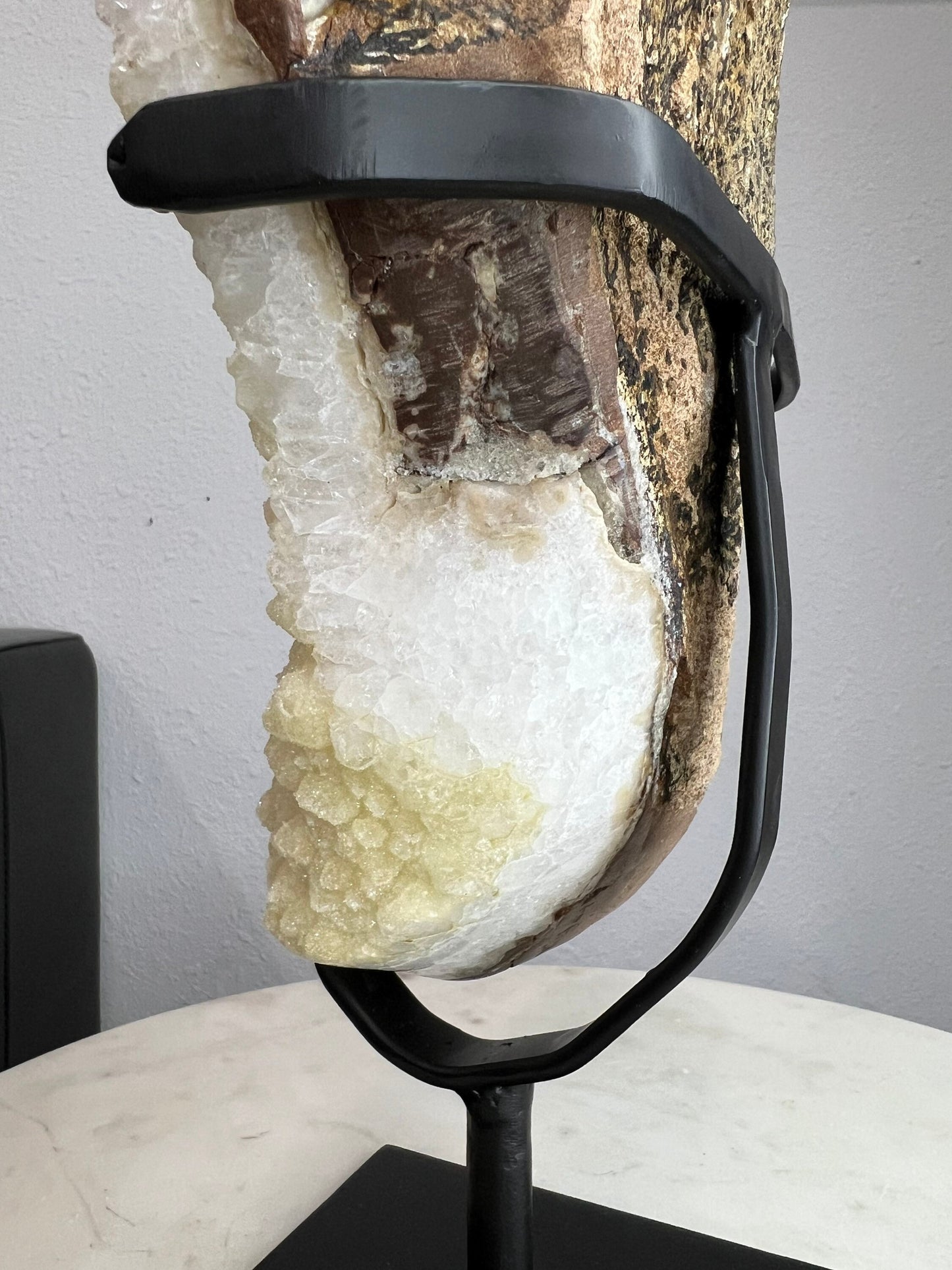 11lb Sugar / druzy Quartz Crystal Extra large size very rare from Brazil with Stand