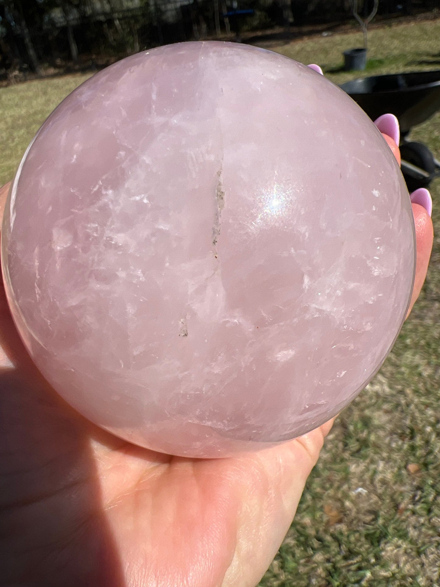 Rose Quartz sphere 1pound 10oz