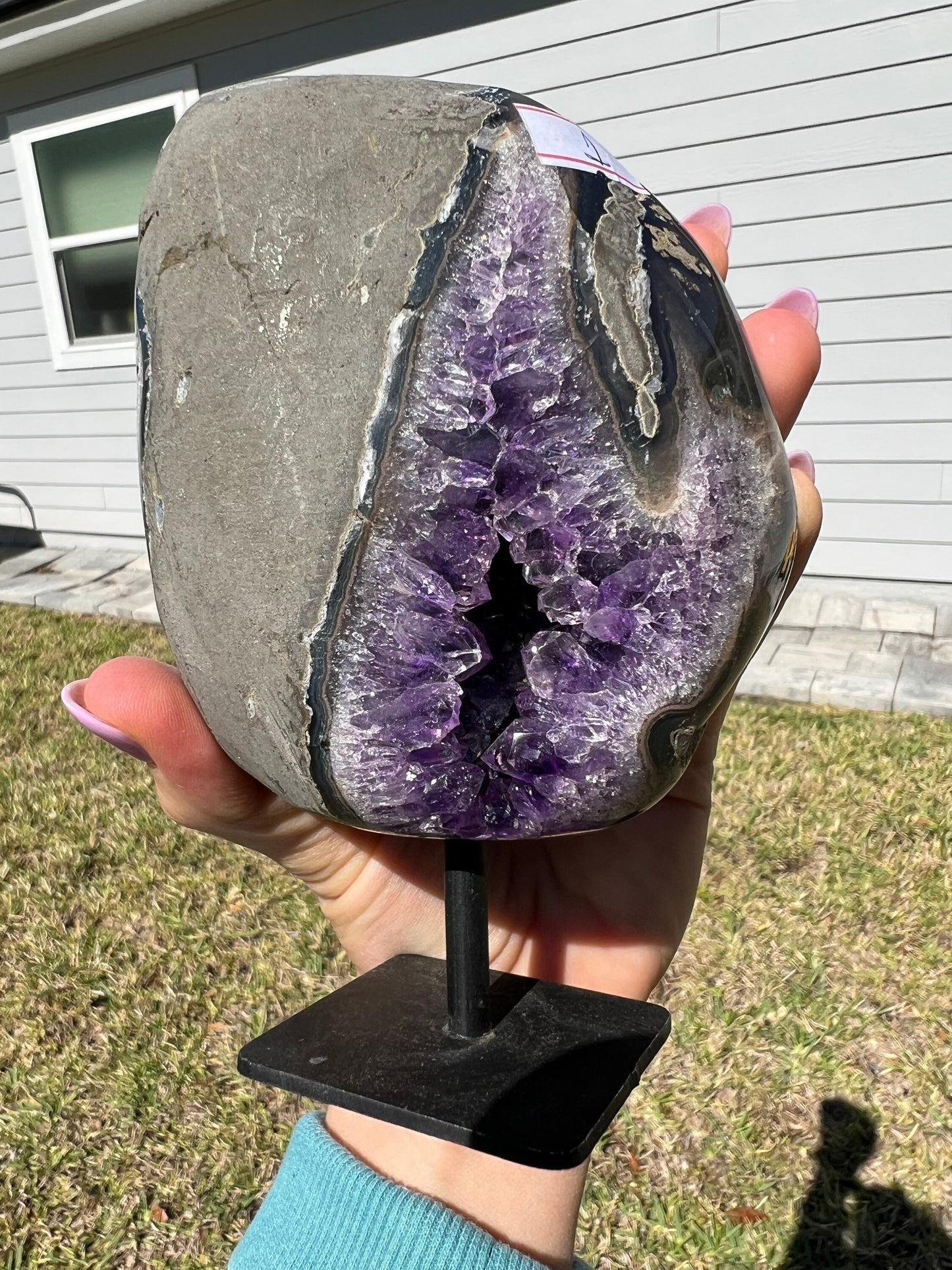 Amethyst on stand total weight 2pounds 4oz