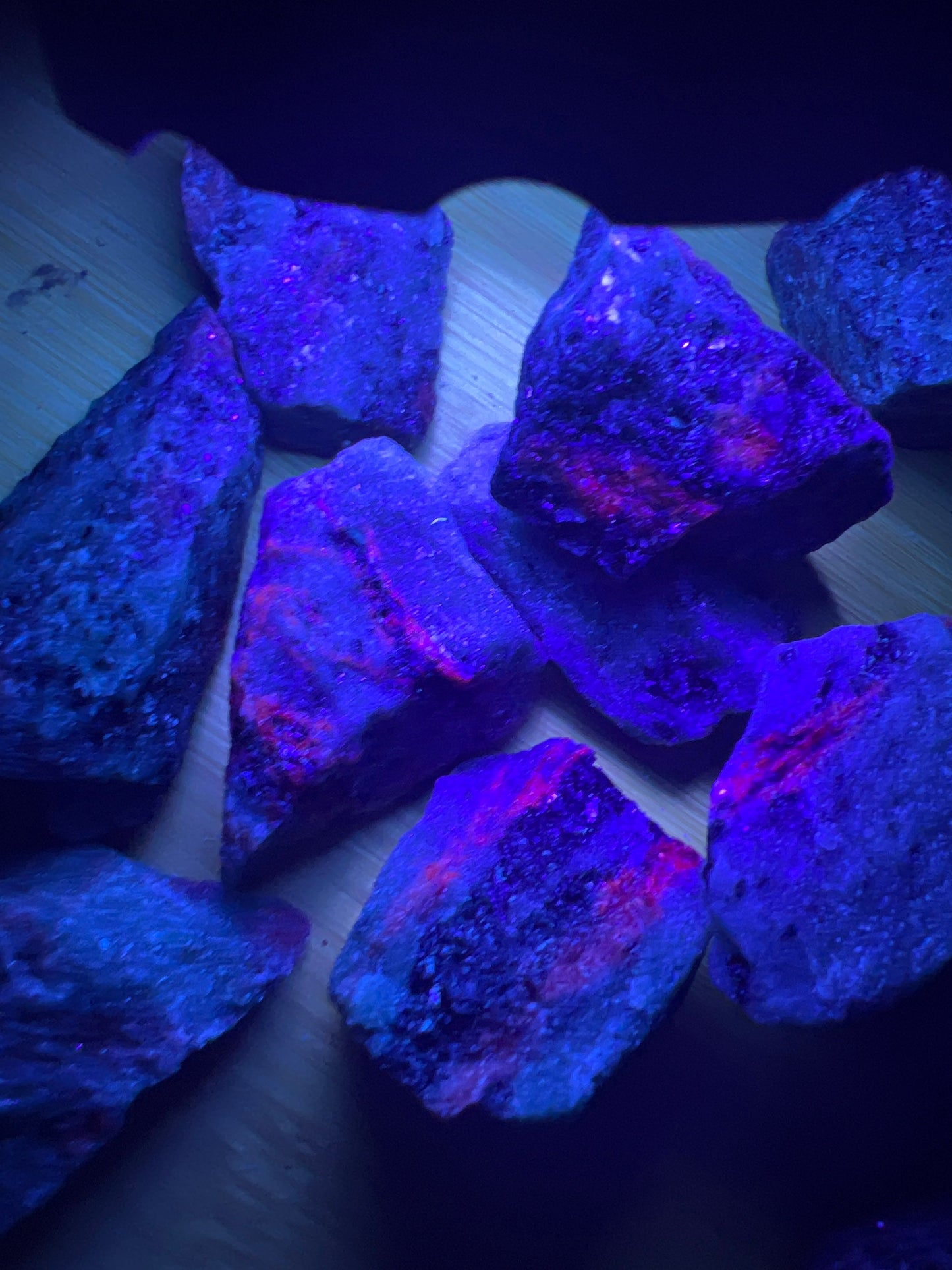 Ruby zoisite 2 pound clusters.
