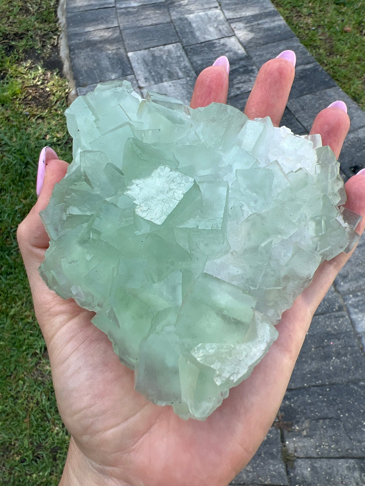 Green cube fluorite 1pound 8oz