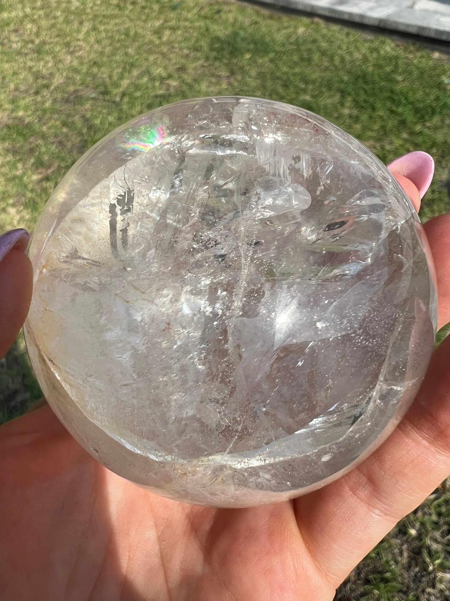 Clear Quartz 71mm sphere from brazil