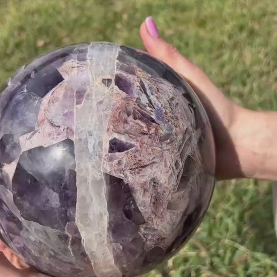 15 lb 13oz/7.17kg Chevron Dream Dogtooth Amethyst from Madagascar