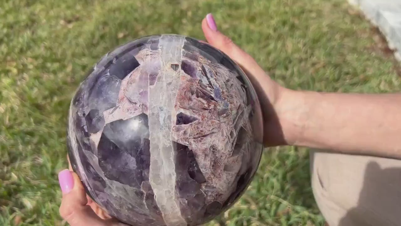 15 lb 13oz/7.17kg Chevron Dream Dogtooth Amethyst from Madagascar