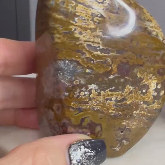 2 Piece Ocean Jasper freeform Crystals total weight is 2pounds.