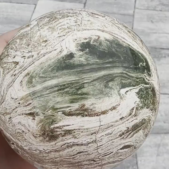 Petrified wood sphere 1lb 11oz 85mm