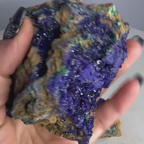 Azurite malachite 2 piece set total weight 1 pound 2oz 3 inch long