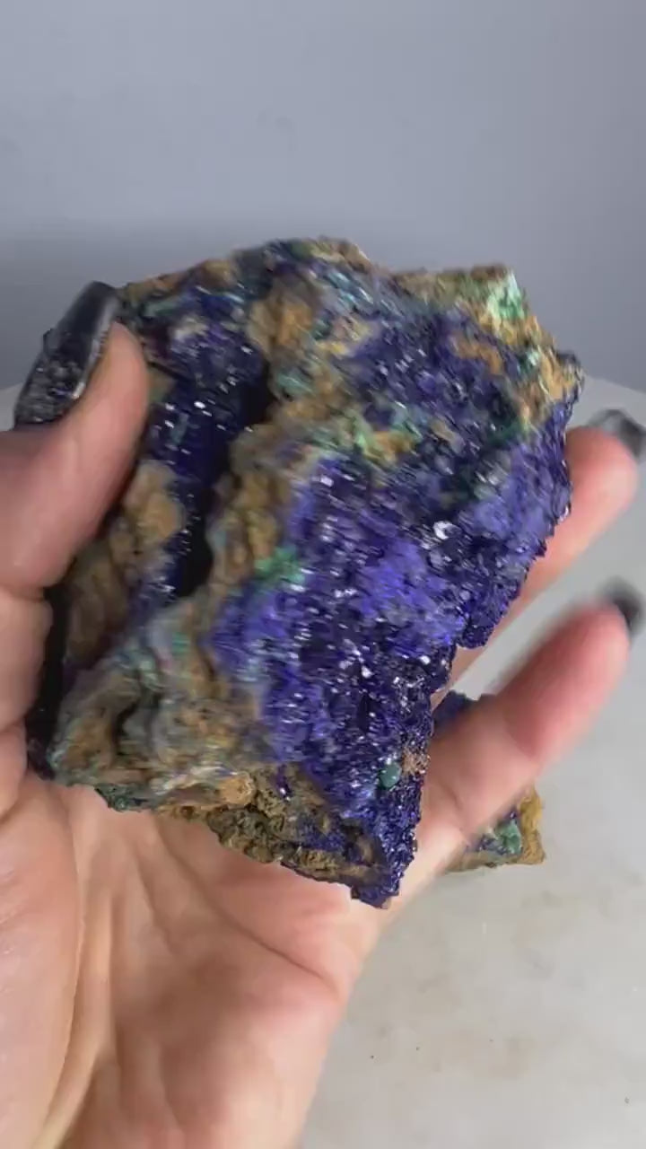 Azurite malachite 2 piece set total weight 1 pound 2oz 3 inch long