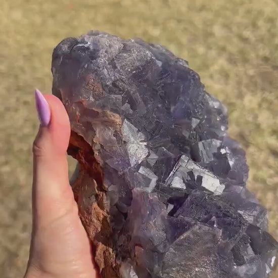 Cube purple fluorite 7 pounds 7oz