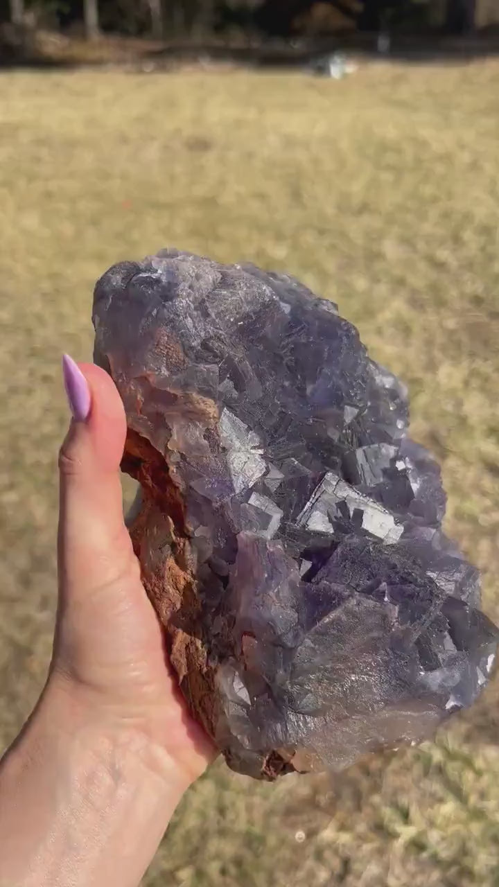 Cube purple fluorite 7 pounds 7oz
