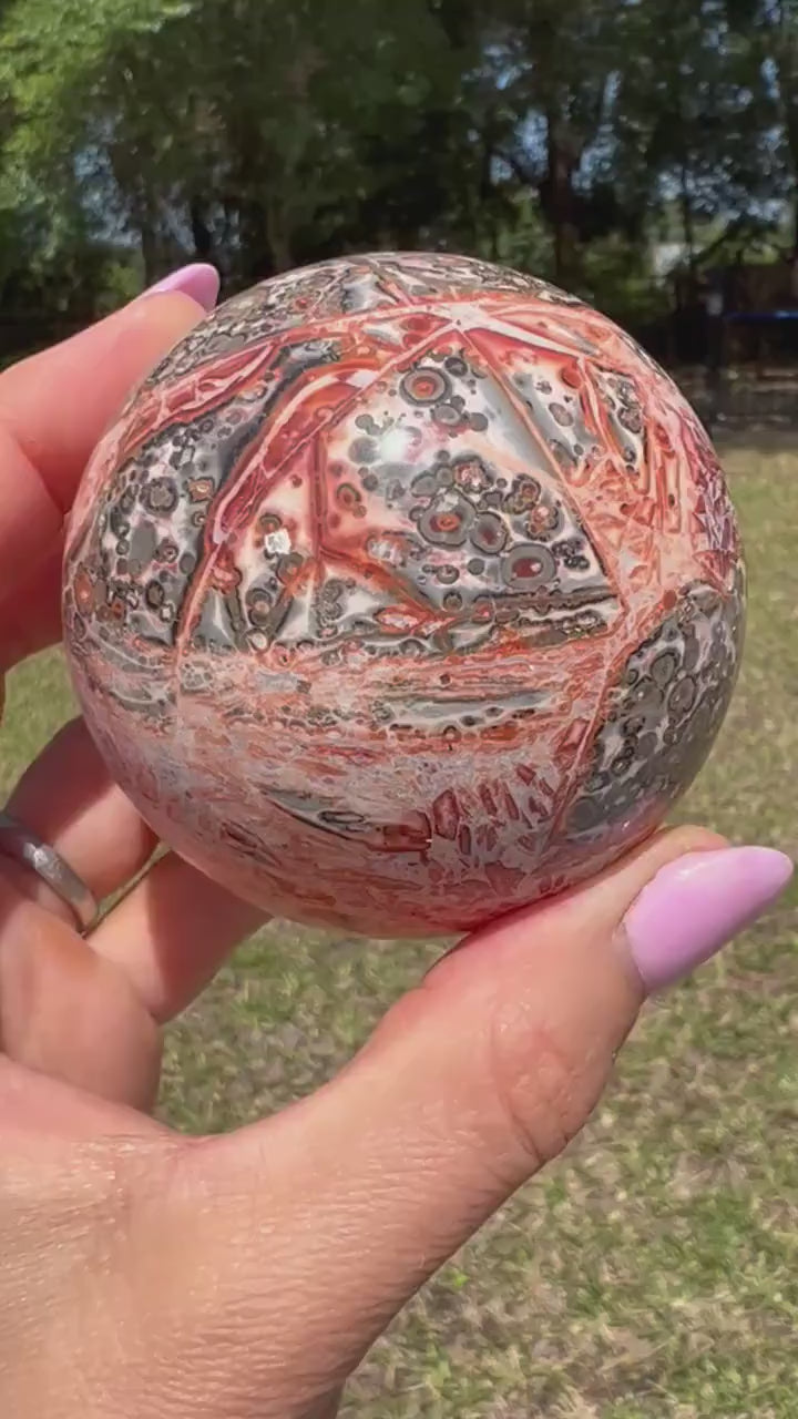 Leopard skin jasper sphere 67mm