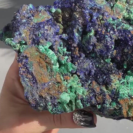Azurite Malachite 2lbs 2oz raw cluster| Azurite and Malachite Crystal