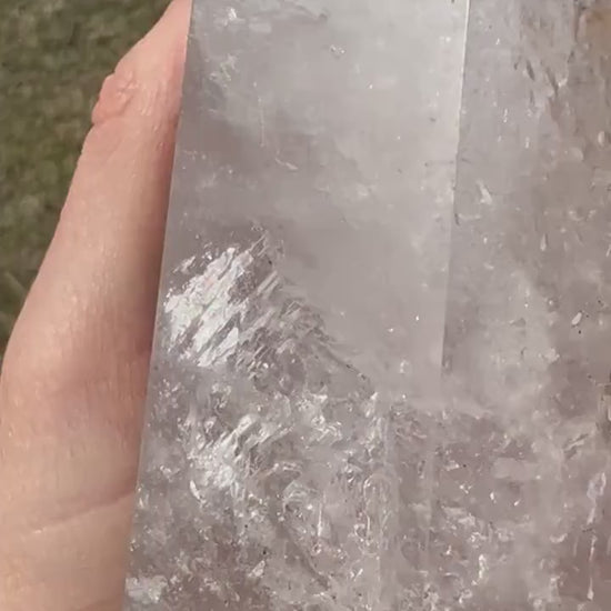 Clear Quartz tower /with Inclusions 1lb 8oz