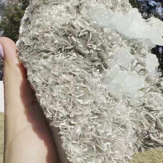 Aquamarine on muscovite matrix cluster2 pounds 13oz