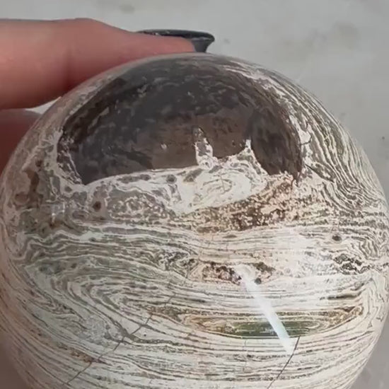 Petrified wood sphere 11oz and 64mm from Madagascar