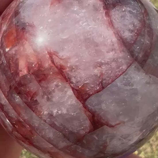 Fire Quartz 74mm sphere