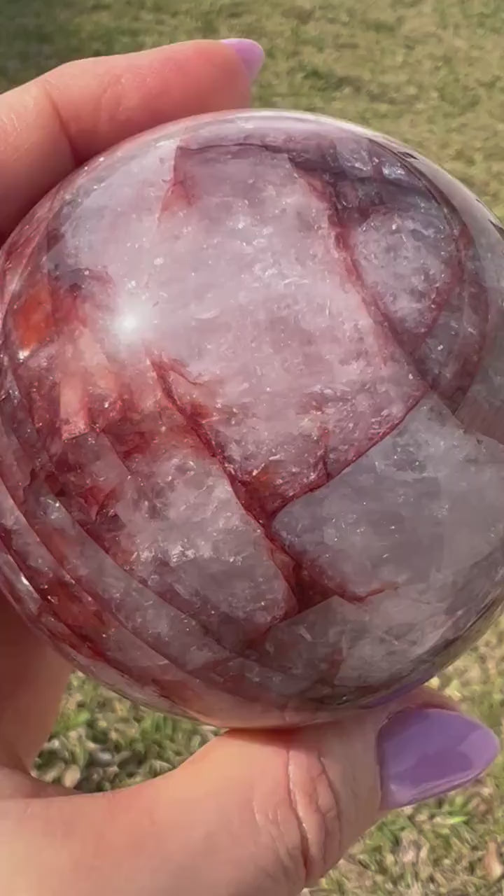 Fire Quartz 74mm sphere