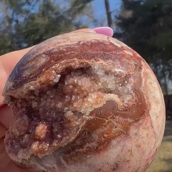 Crazy lace agate sphere 60mm 282g
