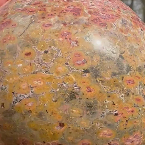 Leopard skin jasper 70mm sphere 428g