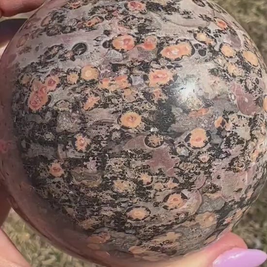 Leopard skin jasper 71mm sphere 434g