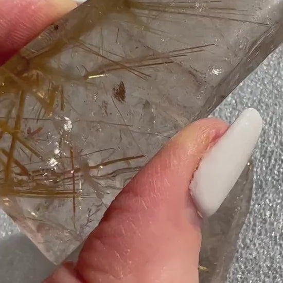 Golden Rutile Quartz set of 4 in picture total weight 138grams