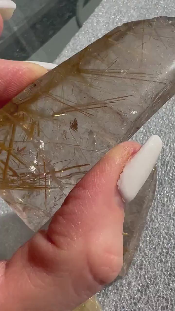 Golden Rutile Quartz set of 4 in picture total weight 138grams
