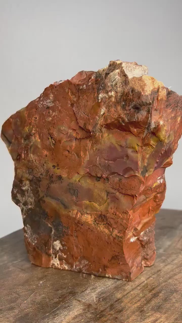 large Red petrified wood 8pounds 12oz. From Arizona freestanding