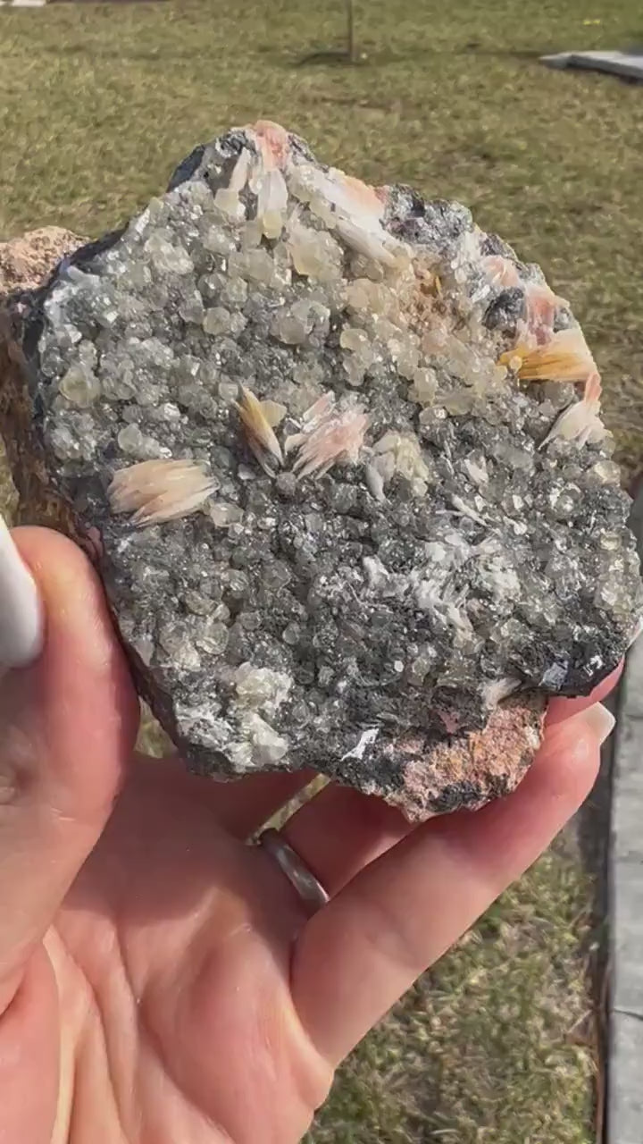 Baryte Cerussite and Galena 1lb from Morocco