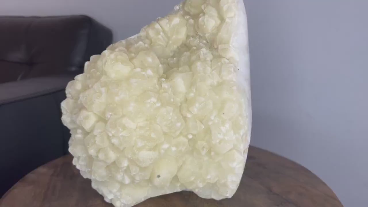 15lb Sugar /druzy Quartz Crystal Extra large size very rare from Brazil with Stand
