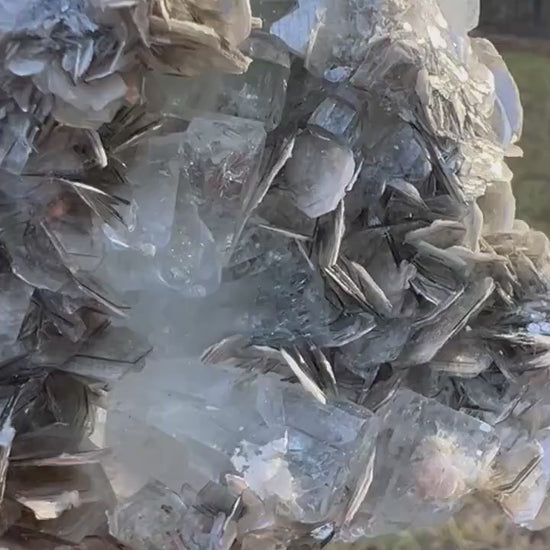 Aquamarine on muscovite 396grams