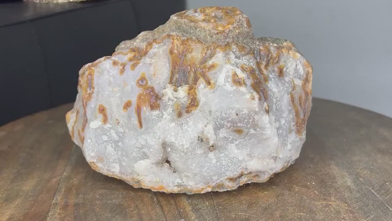 Morocco Kerrouchen Agate with Crystal Druzy 7lbs 6.5 inches