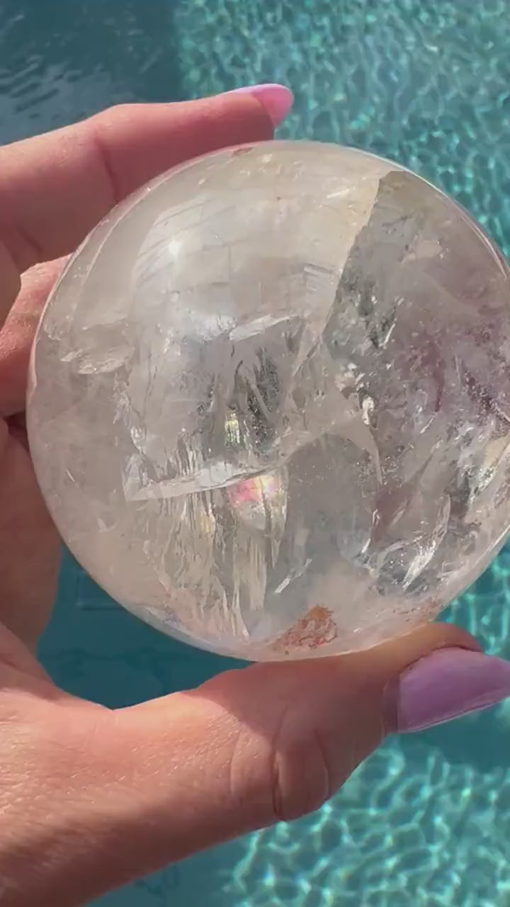 Clear Quartz 71mm sphere from brazil