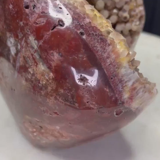 Red Polished Amethyst Free Standing Egg Cave 12.9lbs