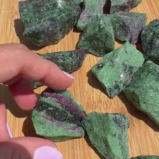 Ruby zoisite 2 pound clusters.