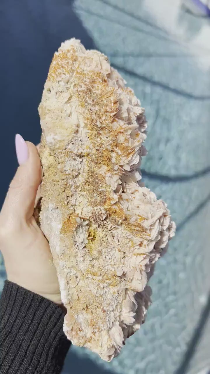 Vanadinite crystals on Baryte 5 pounds 14oz cluster.