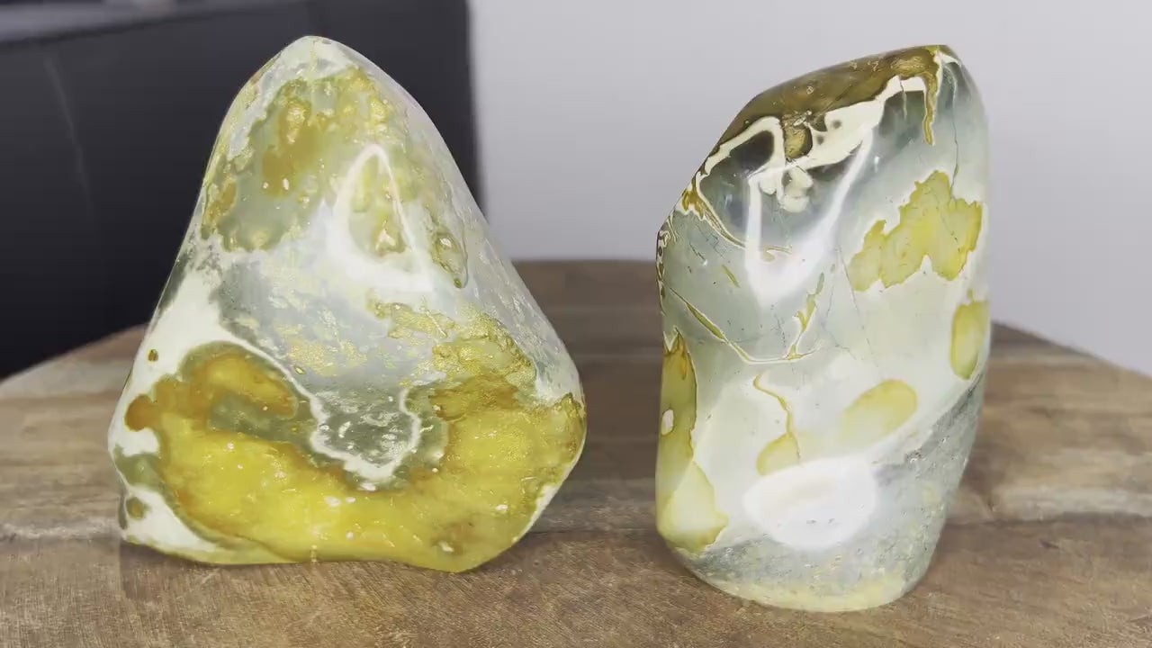 2 Piece polychrome Jasper Freeform Set 2lb 10.8oz