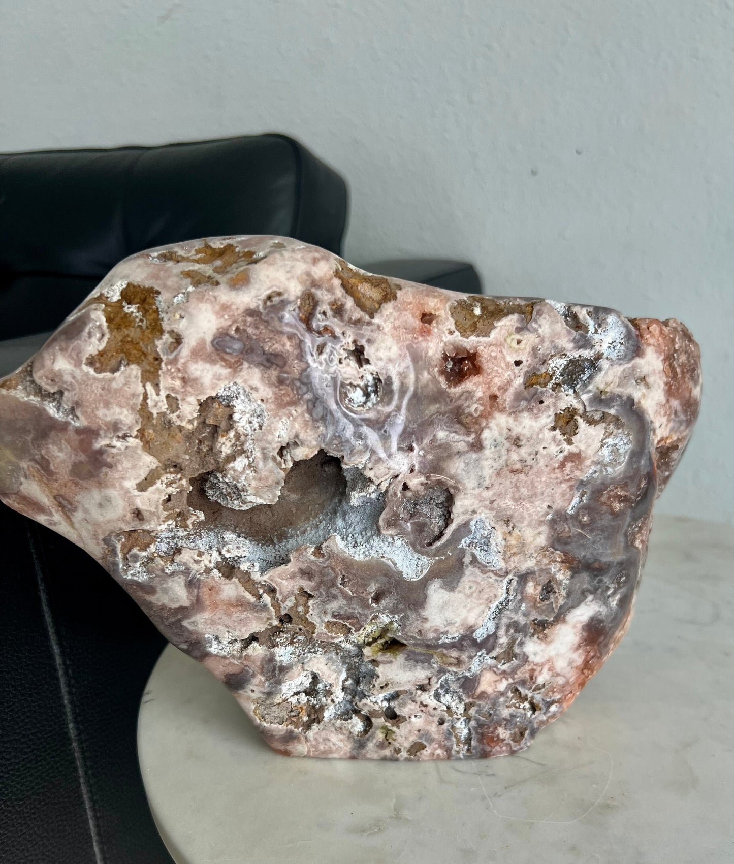 Large Pink/peachy color tone Amethyst freeform 9lb 12oz from Brazil
