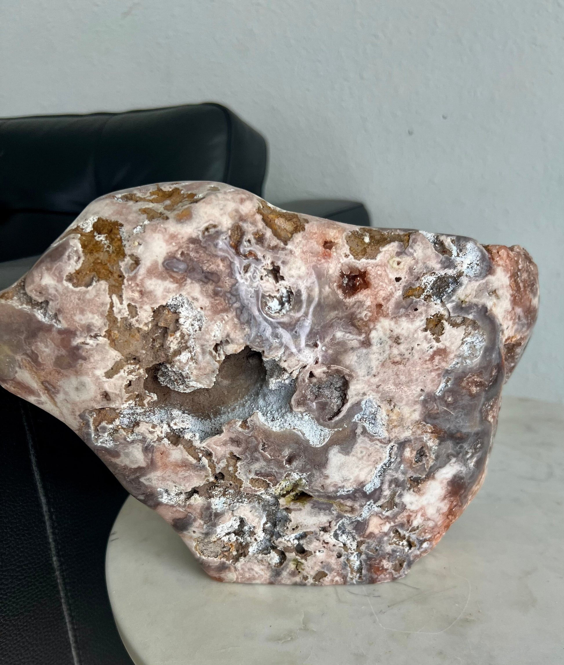 Large Pink/peachy color tone Amethyst freeform 9lb 12oz from Brazil