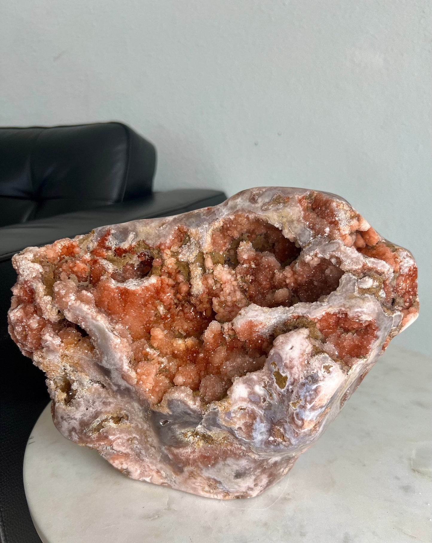 Large Pink/peachy color tone Amethyst freeform 9lb 12oz from Brazil