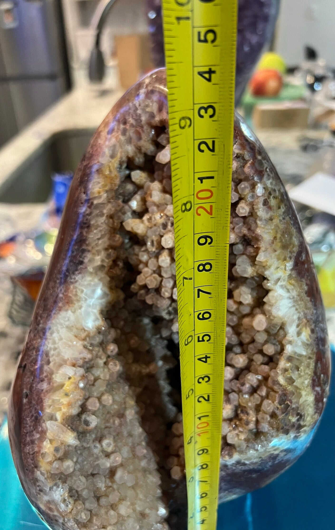 Red Polished Amethyst Free Standing Egg Cave 12.9lbs