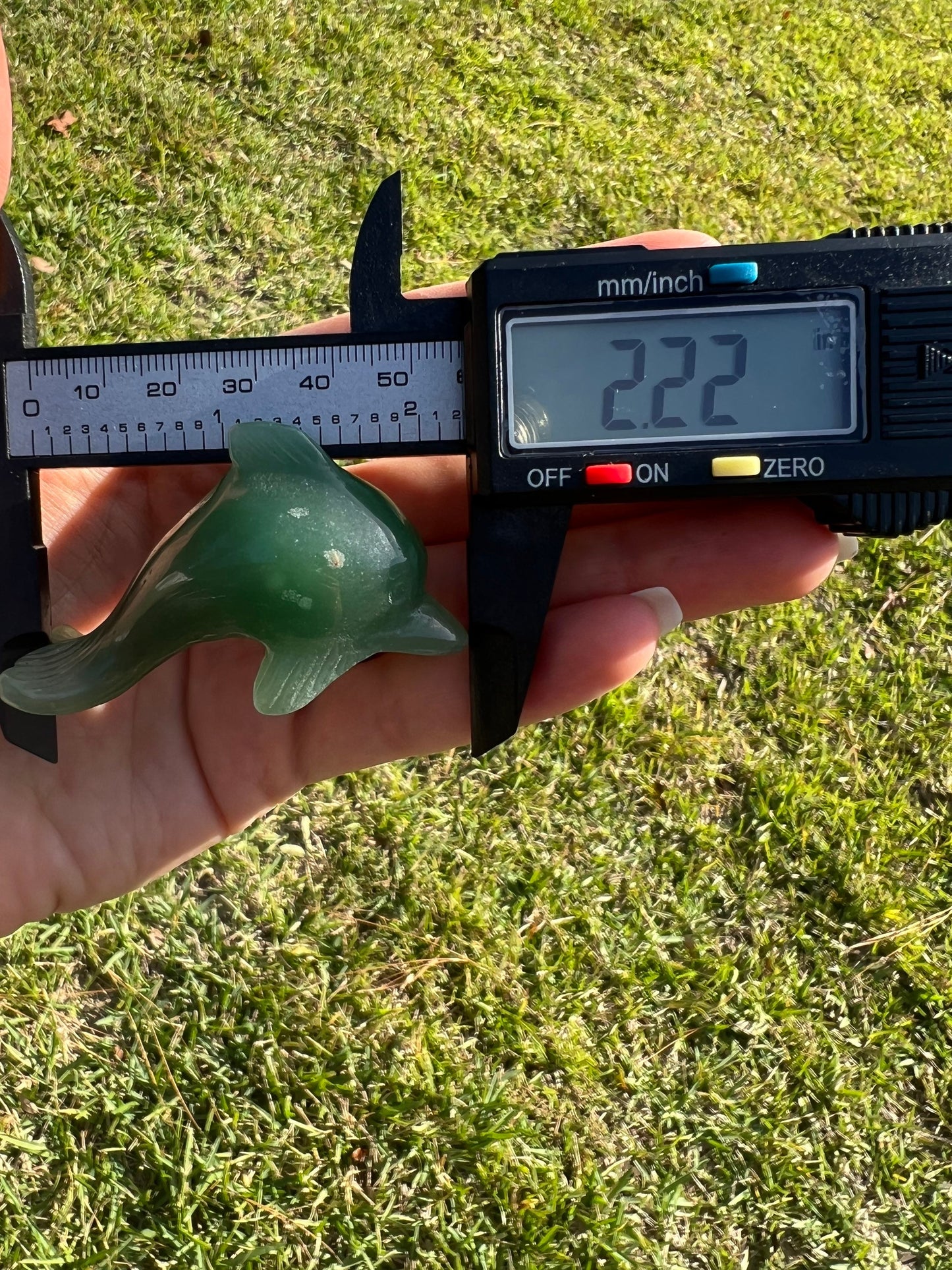 2 Dolphins green aventurine set