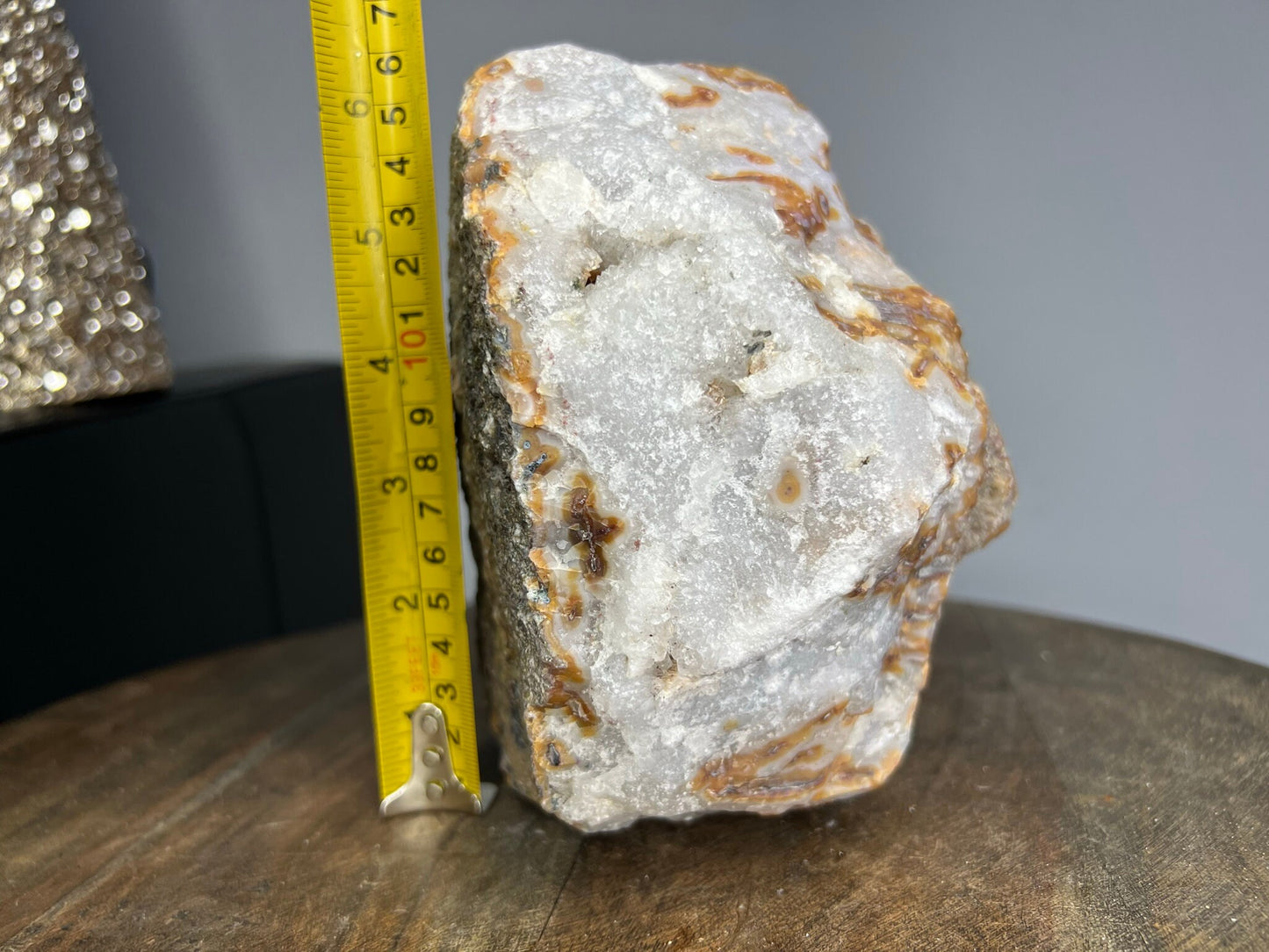 Morocco Kerrouchen Agate with Crystal Druzy 7lbs 6.5 inches