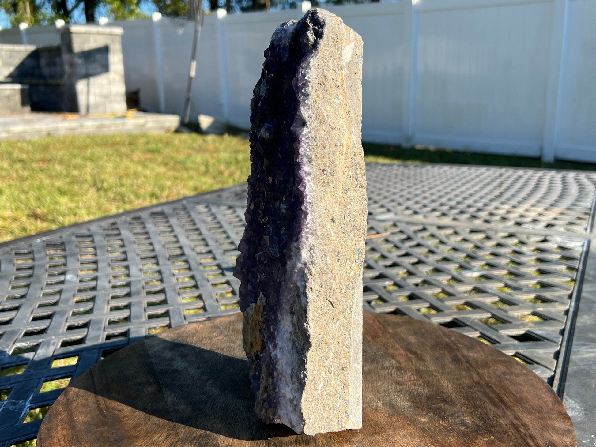 Purple Cubed Waterfall Fluorite Crystal Cluster 6lb 12oz Self Standing Amazing Quality