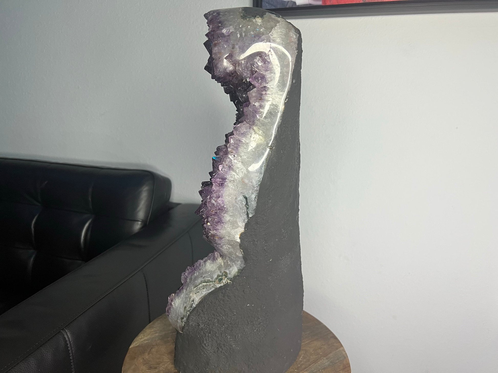 52lb Amazing Amethyst Freestanding Crystal Display 21 inches tall