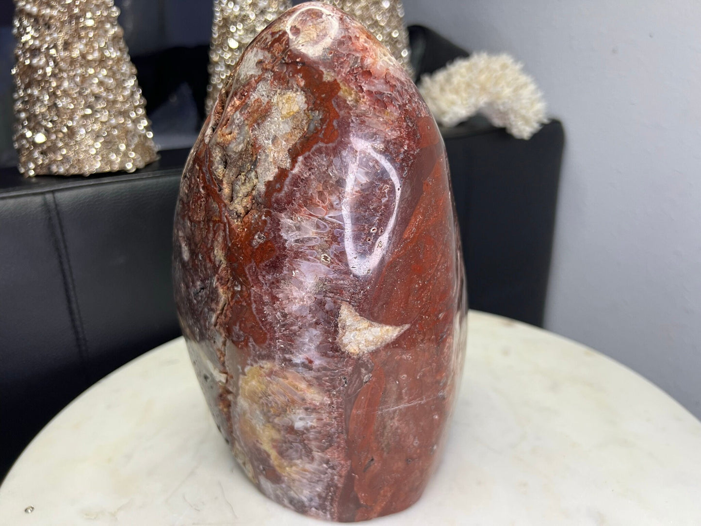 Red Polished Amethyst Free Standing Egg Cave 12.9lbs