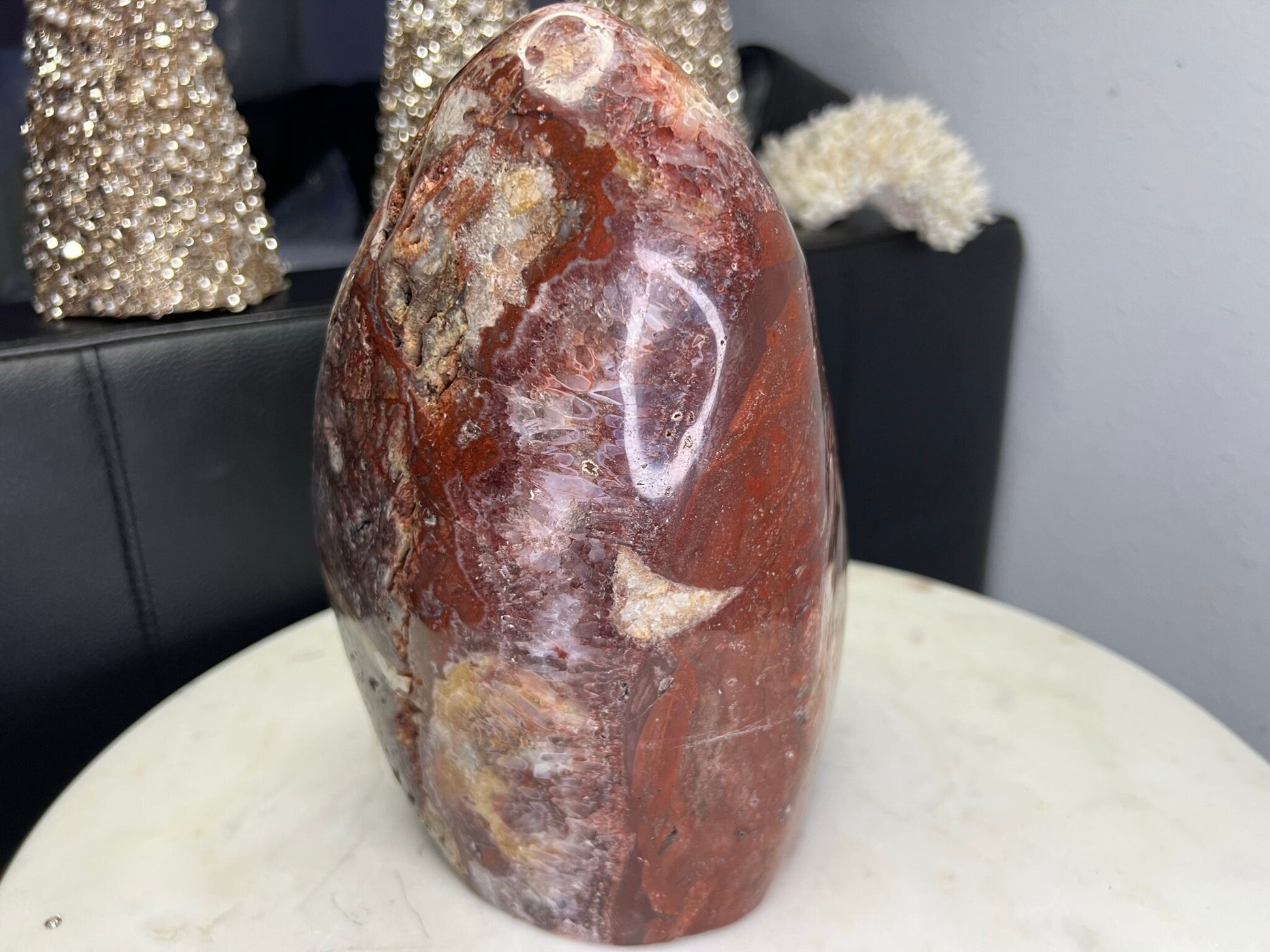 Red Polished Amethyst Free Standing Egg Cave 12.9lbs