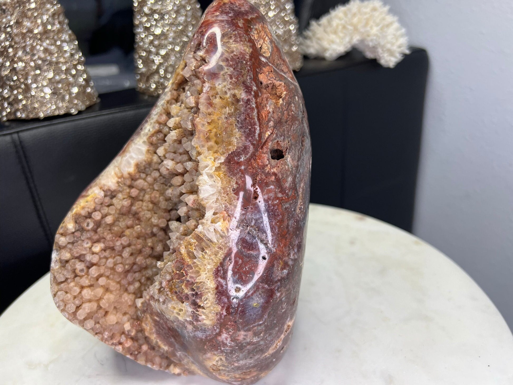 Red Polished Amethyst Free Standing Egg Cave 12.9lbs