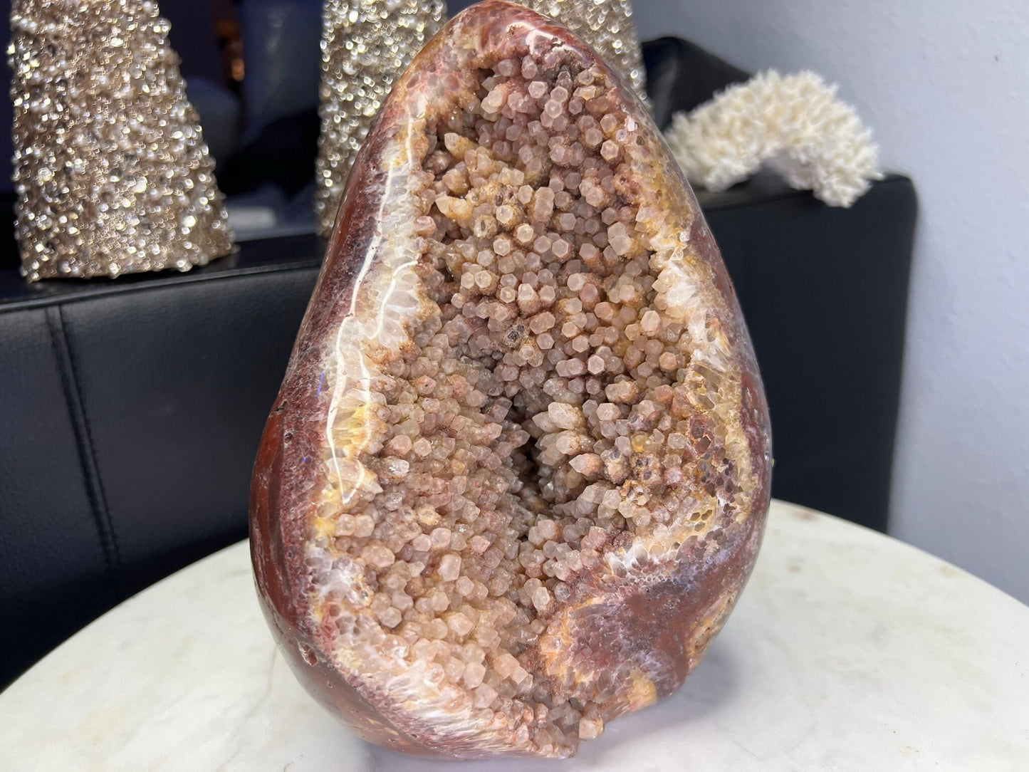Red Polished Amethyst Free Standing Egg Cave 12.9lbs