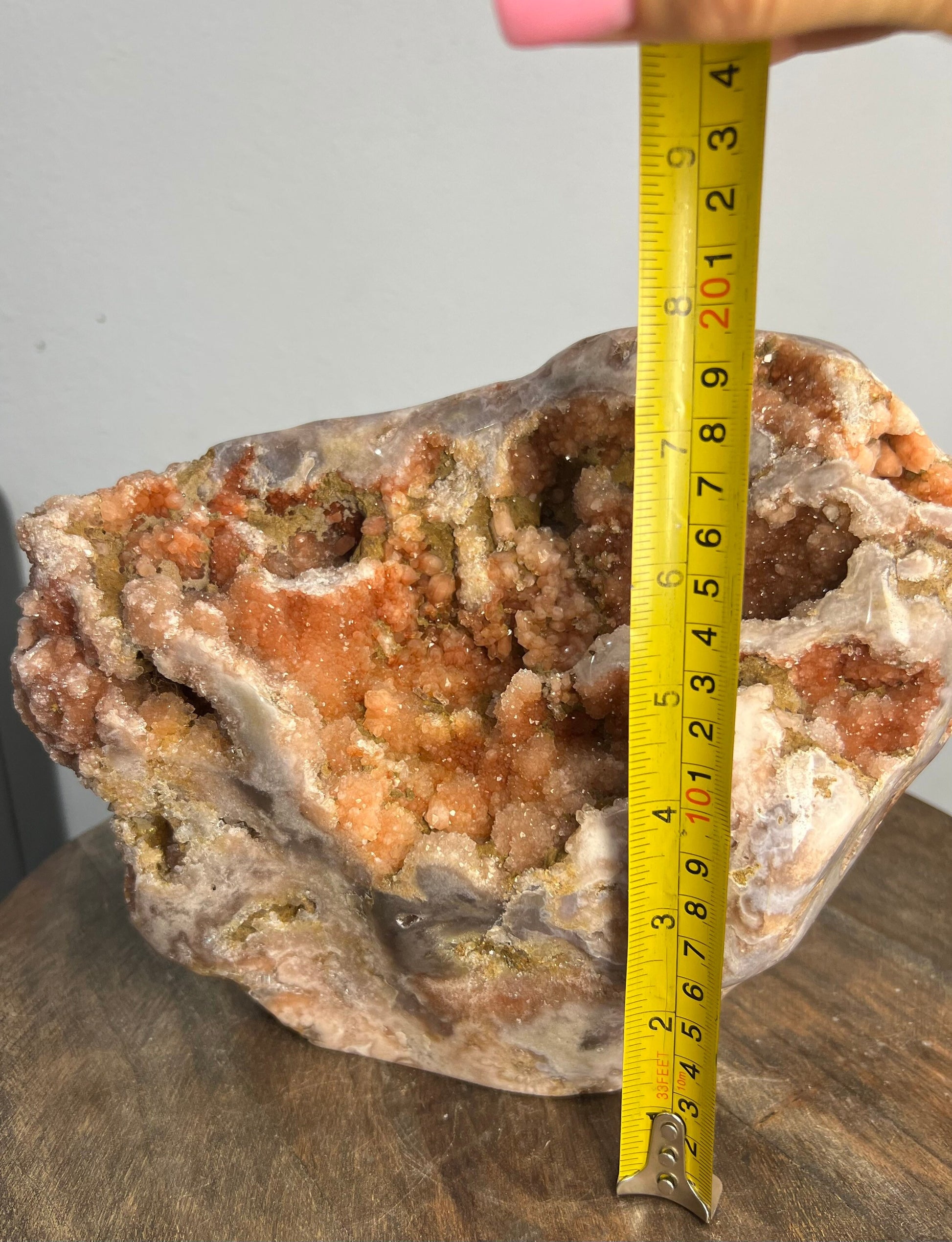 Large Pink/peachy color tone Amethyst freeform 9lb 12oz from Brazil