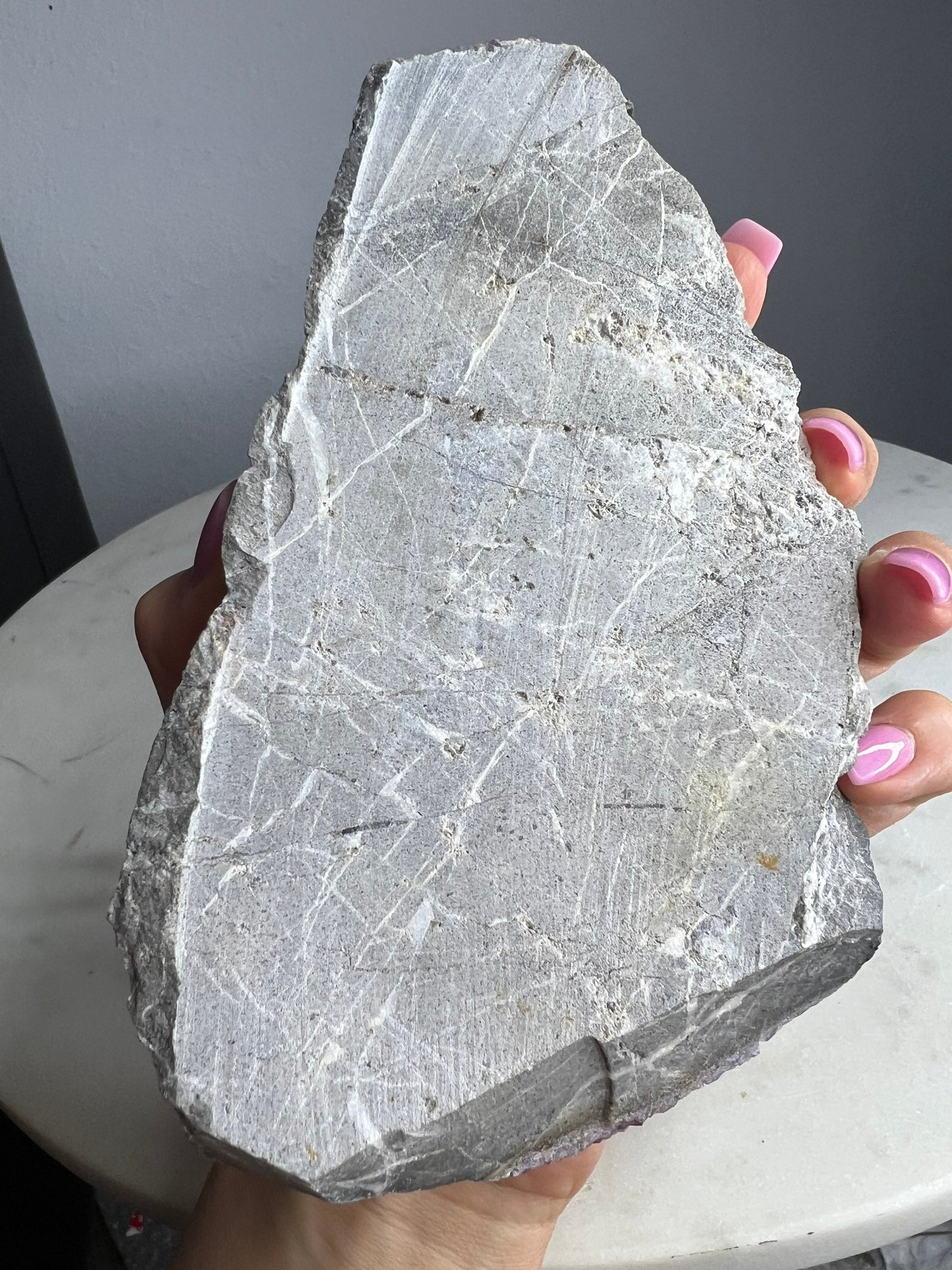 light purple Cubed fluorite Cluster 1pound 15oz 6 inches long